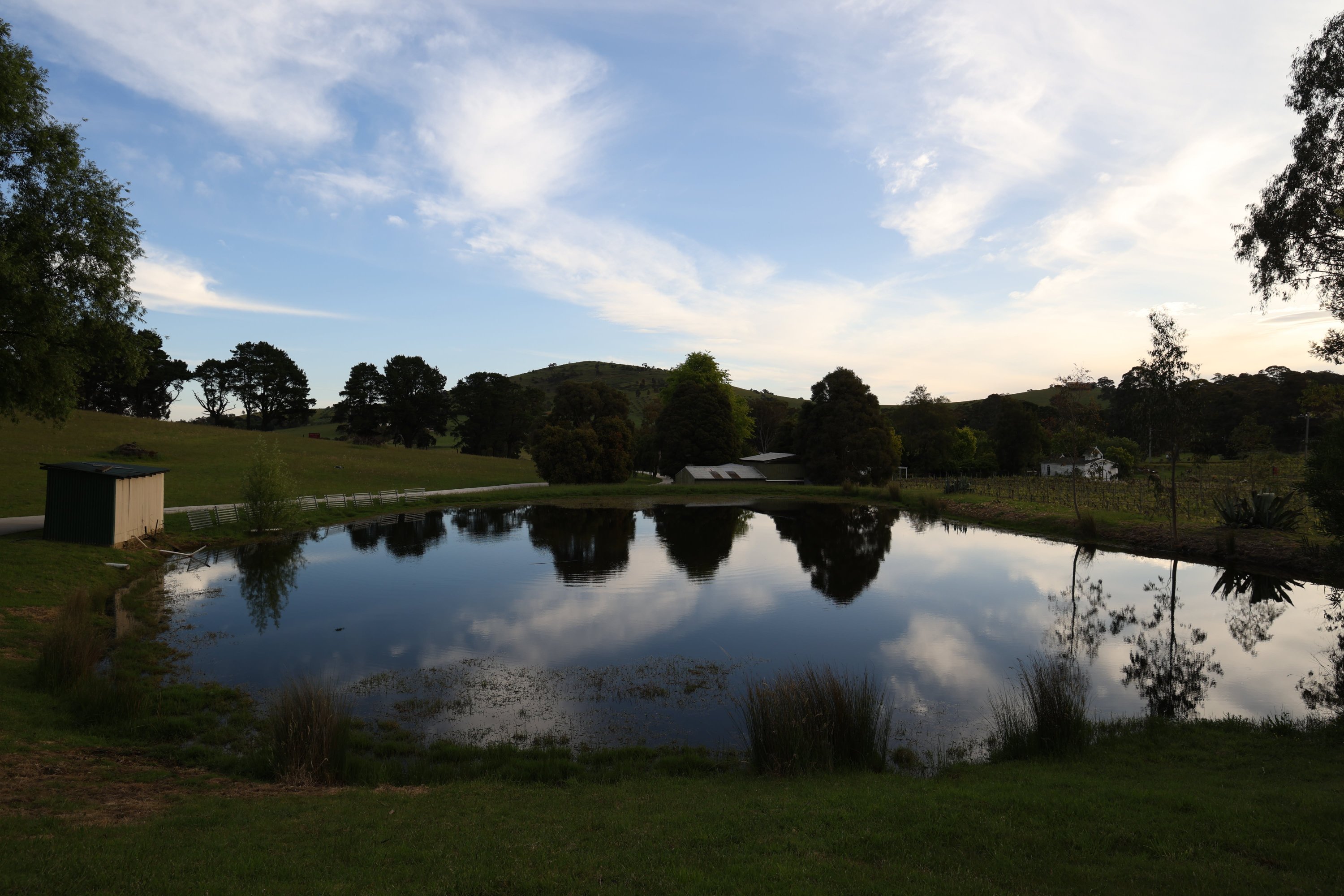 Lake reflection at dusk